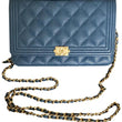 Chanel Le Boy Wallet On Chain – WOC Dark Blue Caviar Gold-Toned