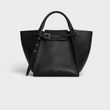 Celine Small Big Bag With Long Strap In Supple Grained Calfskin Black