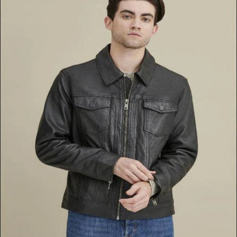 Greg Front Zip Trucker Jacket