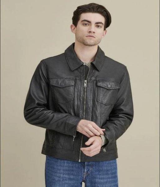 Greg Front Zip Trucker Jacket