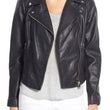 Lambskin Leather Moto Jacket