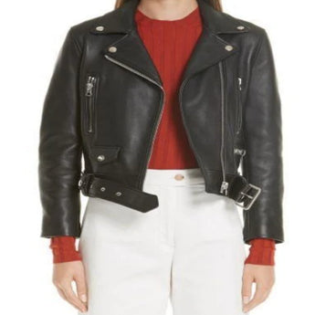Mock Core Leather Moto Jacket