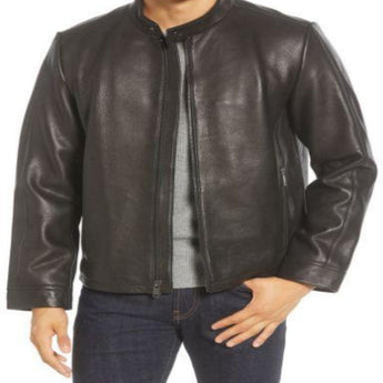 Orlando Leather Racer Coat