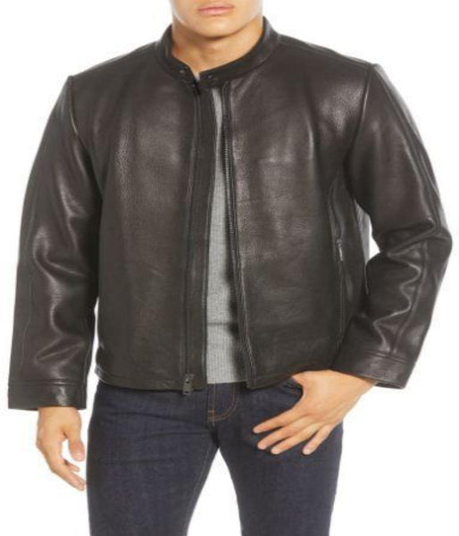 Orlando Leather Racer Coat