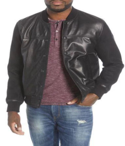 Billy Leather Varsity Leather Jacket