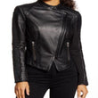 Sleeve Leather Moto Jacket