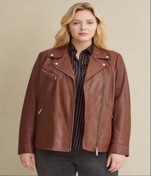 Plus Size Leather Jacket