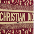 Dior Book Tote Bag In Embroidered Canvas Burgundy Dior Oblique