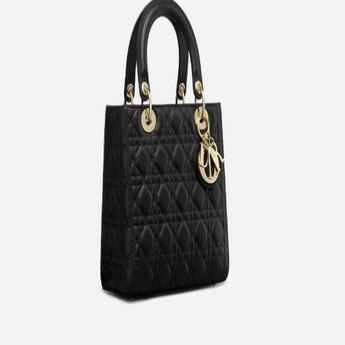 Lady Dior Lambskin Bag Black