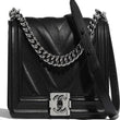 Chanel Boy Handbag Calfskin Ruthenium