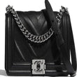 Chanel Boy Handbag Calfskin Ruthenium best quality
