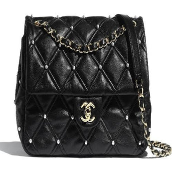 Chanel Flap Bag Iimitation Pearls Black