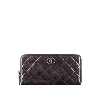 Chanel 19 Long Zipped Wallet Sky Black