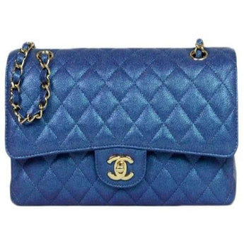 Chanel Medium Classic Flap Bag Iridescent Blue