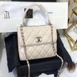 Chanel Flap Bag With Top Handle White