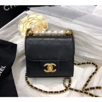 Chanel Clutch With Chain And Pearls Black best quality