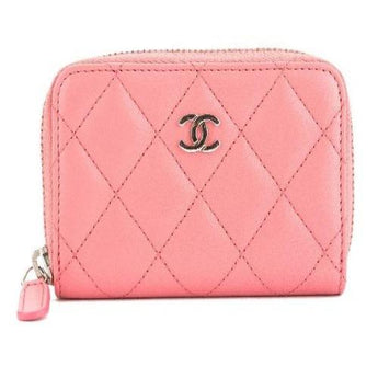 Chanel Classic Zipped Coin Purse Pink