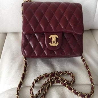Chanel Mini Flap Bag Maroon