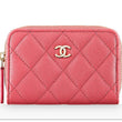 Chanel Classic Zipped Coin Purse Pink