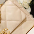Chanel 19 Large Flap Bag Beige