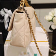 Chanel 19 Large Flap Bag Beige