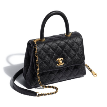 Chanel Small Flap Bag With Top Handle Black