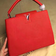 LV Capucines MM Taurillon Leather Bag Rubis