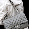 Chanel Classic Medium Handbag Grey