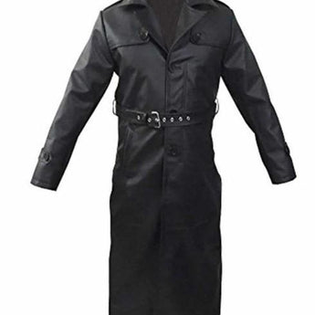 Leather Mens Trench coat