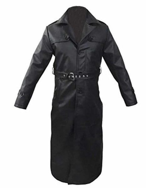 Leather Mens Trench coat