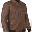 Leather brown jacket