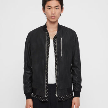 LEATHER BOMBER JACKET