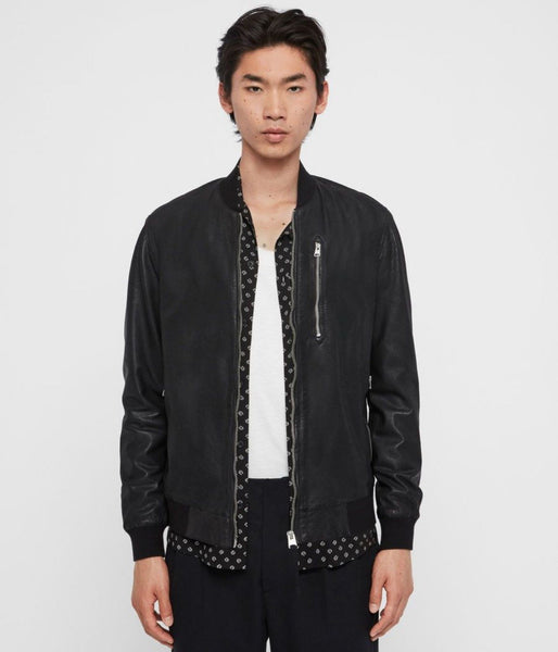 LEATHER BOMBER JACKET