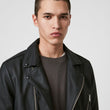 BLOC LEATHER BIKER JACKET