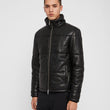 LEATHER PUFFER JACKET