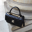 Chanel Small Flap Bag With Top Handle Black