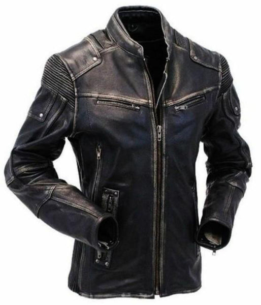 Men's Cafe Leather Jacket