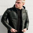 Mens Green Arrow Leather Jacket