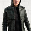 Mens Green Arrow Leather Jacket