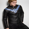 Mens Blue Eagle Leather Jacket