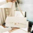 Chanel Classic Medium Handbag White Chanel Classic Medium Handbag White