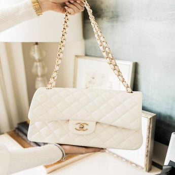 Chanel Classic Medium Handbag White Chanel Classic Medium Handbag White