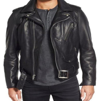 Real Sheep Leather biker jacket