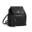 Chanel Lambskin Gold-Tone Metal Backpack Black