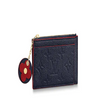 LV Zipped Card Holder Monogram Navy Red