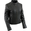 Ladies Black Leather Jacket