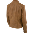 Ladies Cognac Leather Jacket