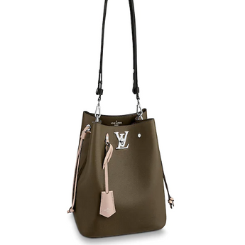 LV LockMe Bucket Laurier Toffee Latte Black