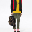 Gucci Animal Studs Leather Backpack Black