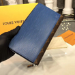 LV Zippy Organizer Epi Leather Blue and Gray